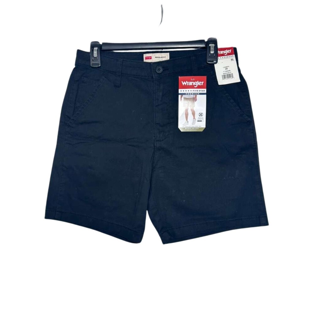Wrangler Regular Fit Shorts Mens Size 29 Black Outdoor 7" Inseam New